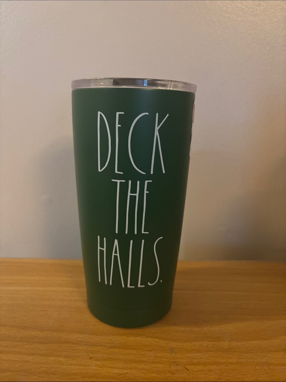 Deck The Halls Stainless Tumbler - Green Rae Dunn